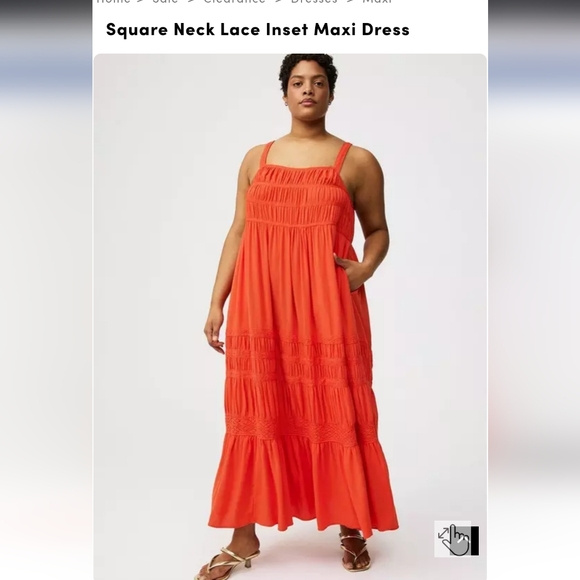 TORRID Red Lace Inset Maxi Dress 3X - Picture 2 of 6